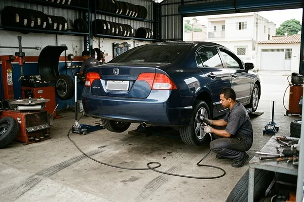 Veículo com pneus bem mantidos, preparado para estrada em Alagoinhas.